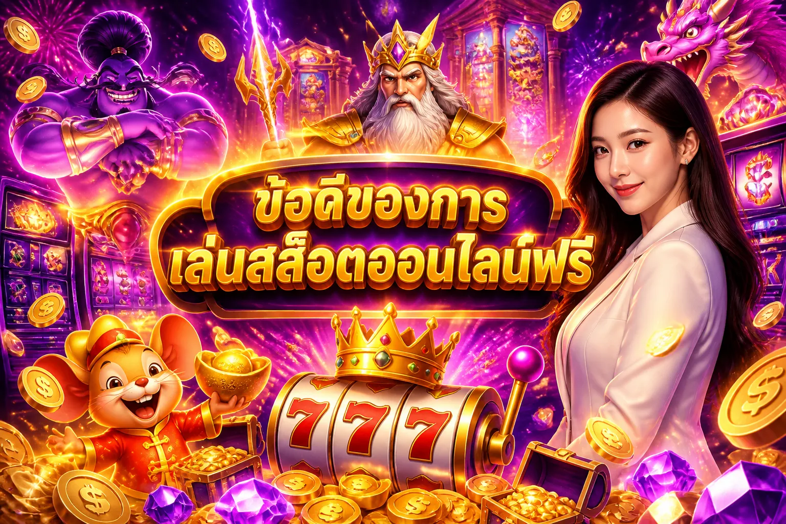 ภาพประกอบหัวข้อ ข้อดีของการเล่นสล็อตออนไลน์ฟรี
