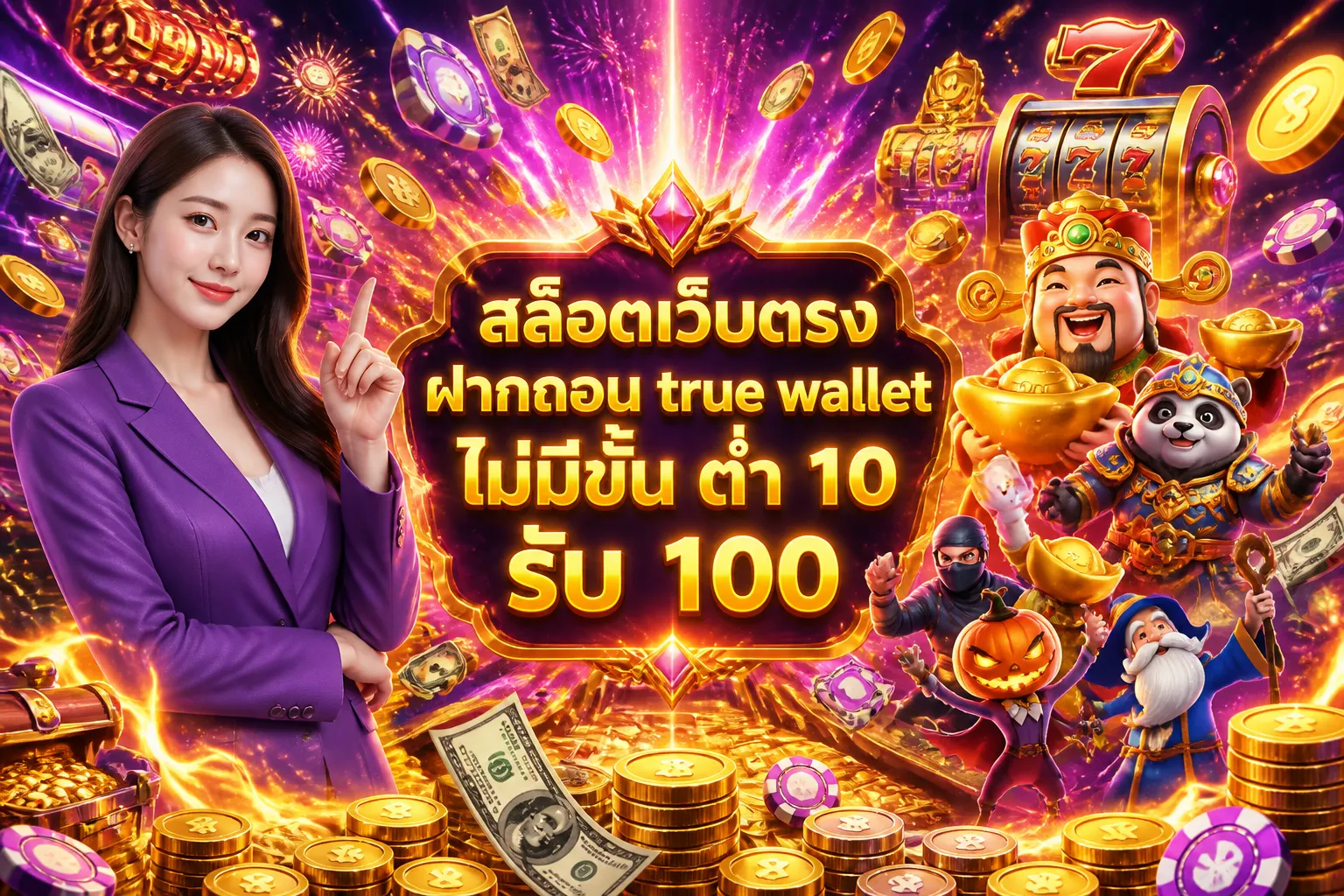 ภาพหน้าปกบทความ สล็อตเว็บตรง ฝากถอน true wallet ไม่มีขั้น ต่ํา 10 รับ 100