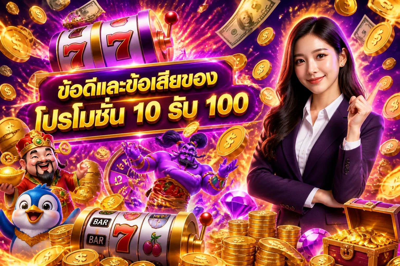 ภาพประกอบหัวข้อ ข้อดีและข้อเสียของโปรโมชั่น 10 รับ 100
