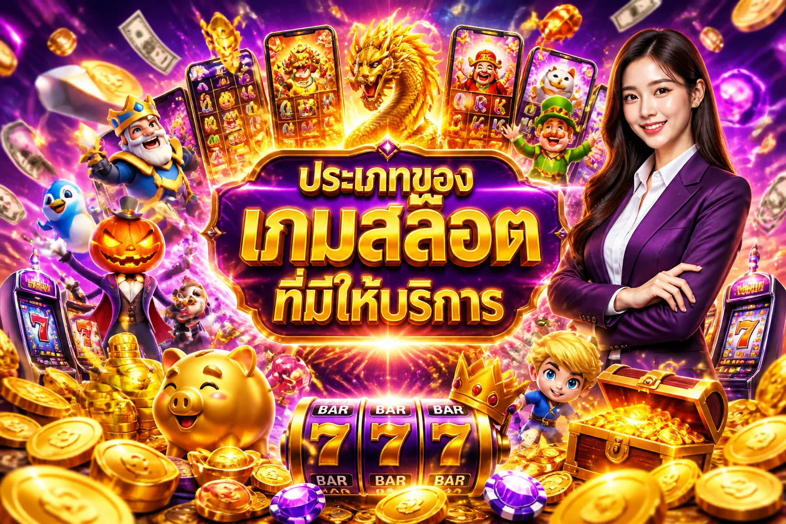 ภาพประกอบหัวข้อ ประเภทของเกมสล็อตที่มีให้บริการ