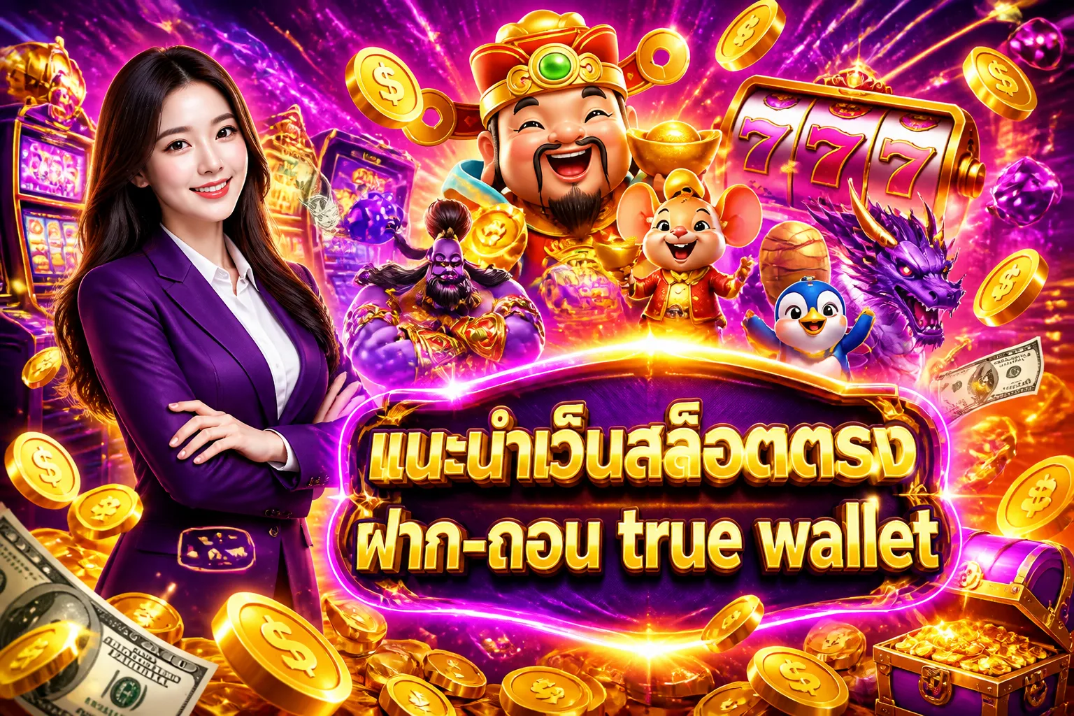 ภาพประกอบหัวข้อ แนะนำเว็บสล็อตตรง ฝาก-ถอน true wallet