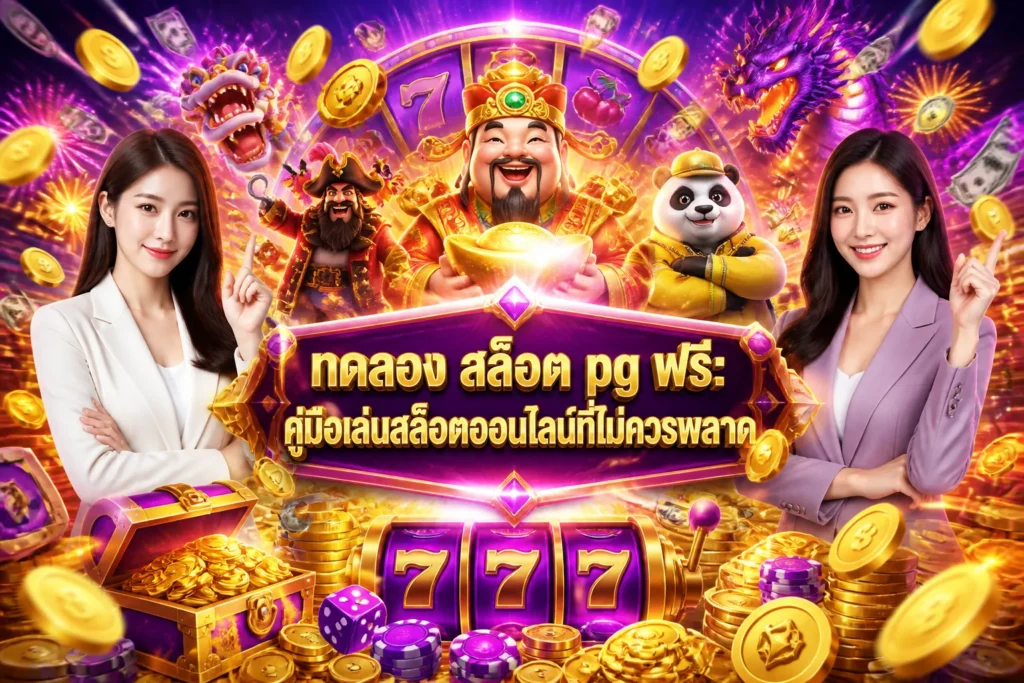 ภาพประกอบหัวข้อ ทดลอง สล็อต pg ฟรี: คู่มือเล่นสล็อตออนไลน์ที่ไม่ควรพลาด — ทดลอง สล็อต pg ฟรี