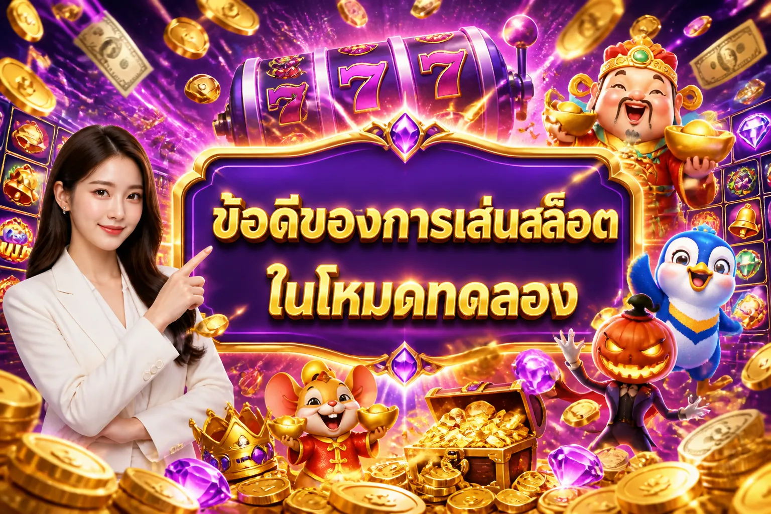ภาพประกอบหัวข้อ ข้อดีของการเล่นสล็อตในโหมดทดลอง